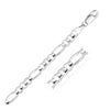 14K White Gold Solid Figaro Bracelet (6.00 mm)