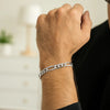 14K White Gold Solid Figaro Bracelet (6.00 mm), view 5