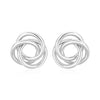 Polished Open Love Knot Earrings in Sterling Silver