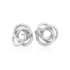 Polished Open Love Knot Earrings in Sterling Silver