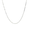 14k White Gold Adjustable Box Chain (0.60 mm)