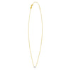 14K Yellow Gold Mini Diamond H Initial Pendant Necklace, view 2