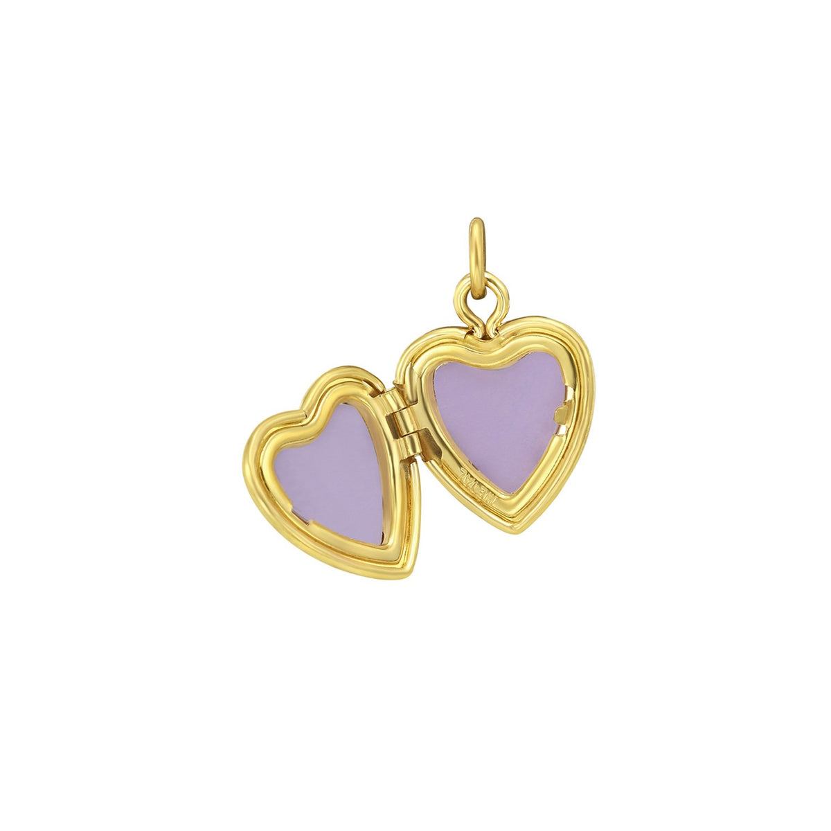 14K Yellow Gold Heart Locket Pendant (12.00 mm), view 2
