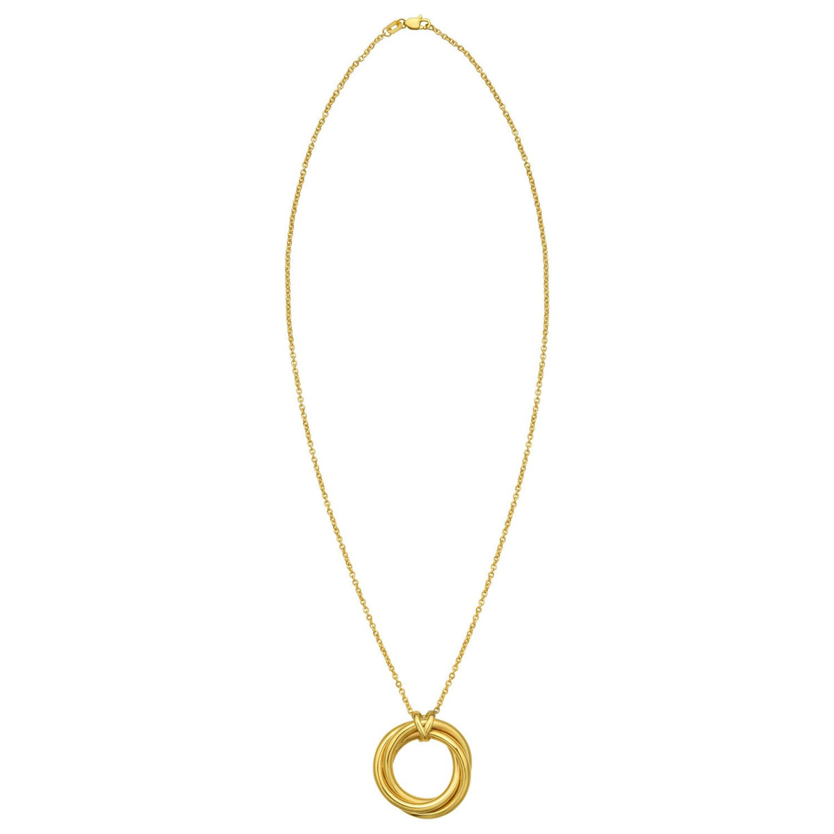 14K Yellow Gold Interlocking Large Trinity Necklace