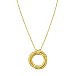 14K Yellow Gold Interlocking Large Trinity Necklace, view 2