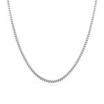 14k White Gold Classic Box Chain (1.10 mm), view 19
