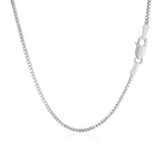 14k White Gold Classic Box Chain (1.10 mm), view 17