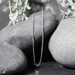14k White Gold Classic Box Chain (1.10 mm), view 6