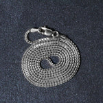 14k White Gold Classic Box Chain (1.10 mm), view 15