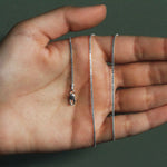 14k White Gold Classic Box Chain (1.10 mm), view 4