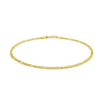 14K Yellow Gold Figaro Bracelet (1.90 mm), view 2