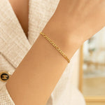 14K Yellow Gold Figaro Bracelet (1.90 mm), view 6