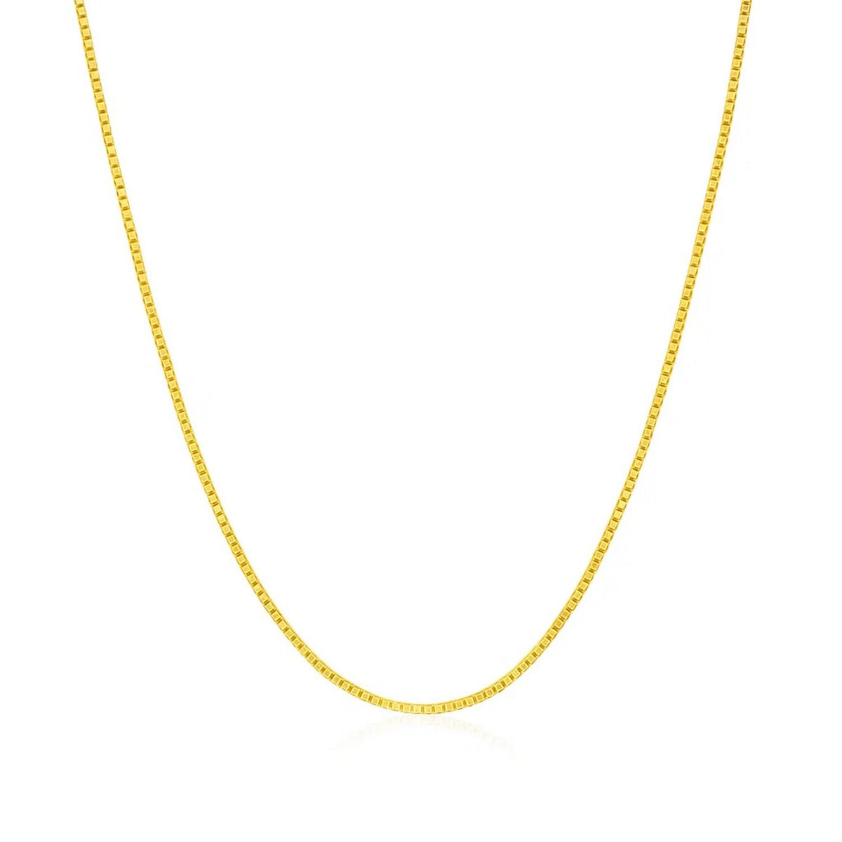 14k Yellow Gold Classic Box Chain (0.75 mm), view 10