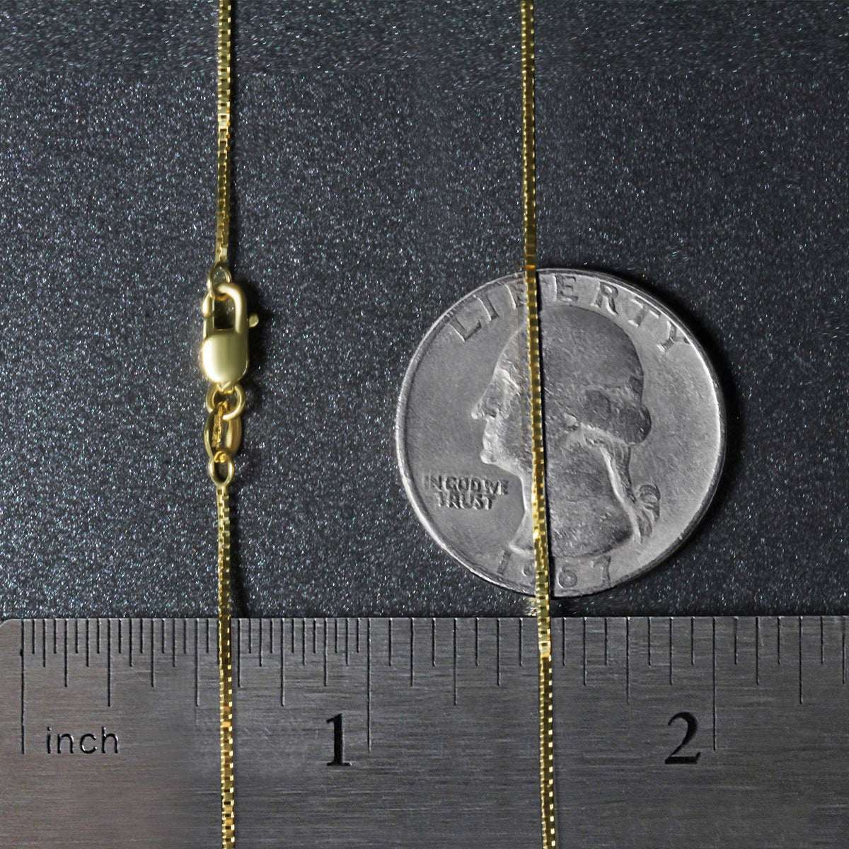 14k Yellow Gold Classic Box Chain (0.75 mm), view 8