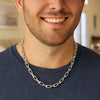 Sterling Silver Rhodium Plated Jax Link Bead Chain (9.30 mm), view 3