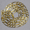 10K Yellow Gold Solid Figaro Chain (5.30 mm)
