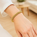 14K Yellow Gold Byzantine Link Stylish Bracelet (9.00 mm), view 2