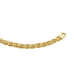14K Yellow Gold Byzantine Link Stylish Bracelet (9.00 mm), view 4