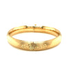 Classic Floral Carved Bangle in 14K Yellow Gold (10.00 mm), view 2