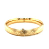 Classic Floral Carved Bangle in 14K Yellow Gold (10.00 mm), view 3