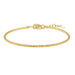 14K Yellow Gold Diamond Cut Stack Bangle Bracelet (1.80 mm), view 2