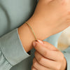 14K Yellow Gold Diamond Cut Stack Bangle Bracelet (1.80 mm), view 3