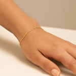 14K Yellow Gold Singapore Bracelet (1.10 mm), view 5