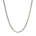 Rhodium Plated 2.5mm Sterling Silver Popcorn Style Chain (2.50 mm), view 2