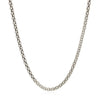 Rhodium Plated 2.5mm Sterling Silver Popcorn Style Chain (2.50 mm), view 2