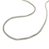 Rhodium Plated 2.5mm Sterling Silver Popcorn Style Chain (2.50 mm), view 4