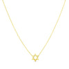 14K Yellow Gold Star of David Necklace
