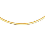 14K Yellow Gold And Silver Reversible Omega Chain Necklace (5.00 mm), view 2