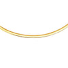 14K Yellow Gold And Silver Reversible Omega Chain Necklace (5.00 mm), view 2