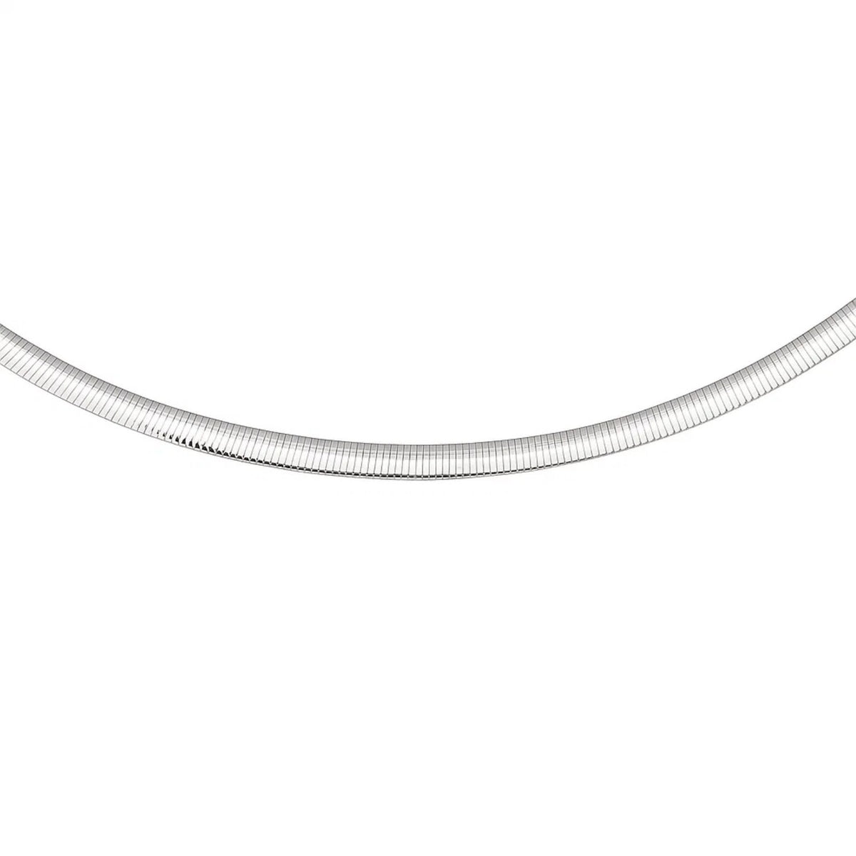 14K Yellow Gold And Silver Reversible Omega Chain Necklace (5.00 mm), view 4