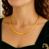 14K Yellow Gold And Silver Reversible Omega Chain Necklace (5.00 mm), view 5