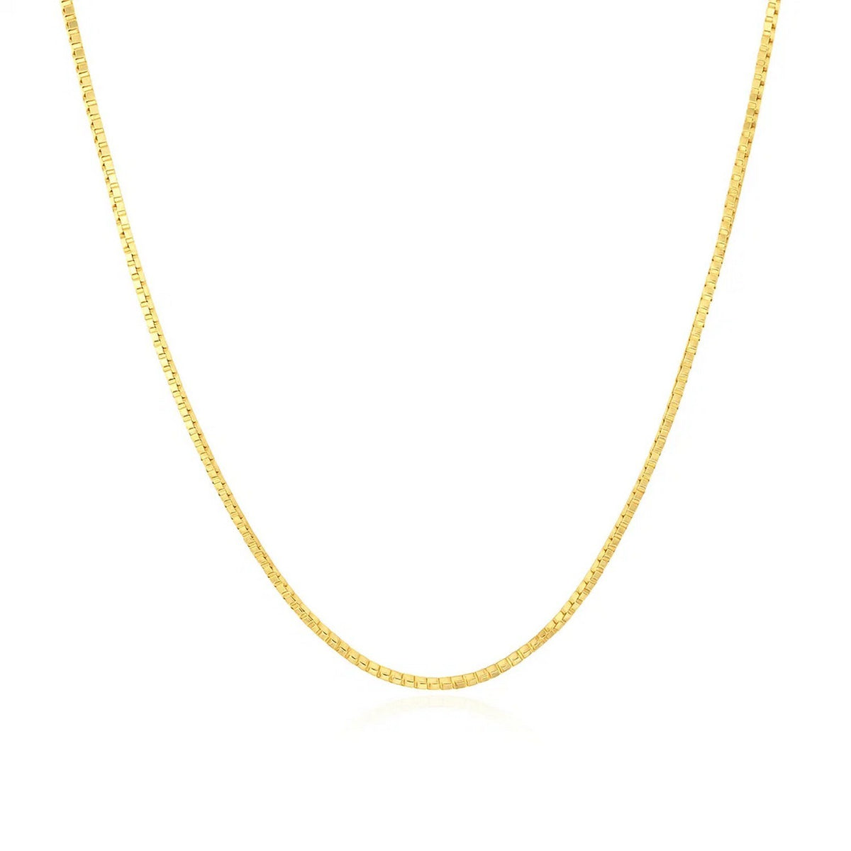 14k Yellow Gold Classic Box Chain (0.85 mm), view 12