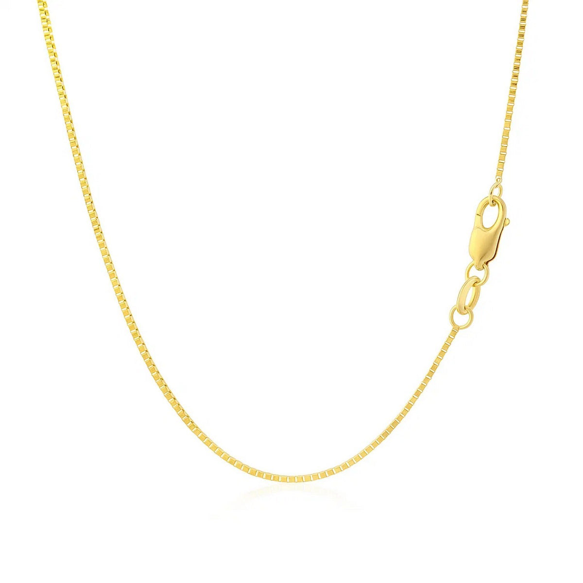 14k Yellow Gold Classic Box Chain (0.85 mm), view 14