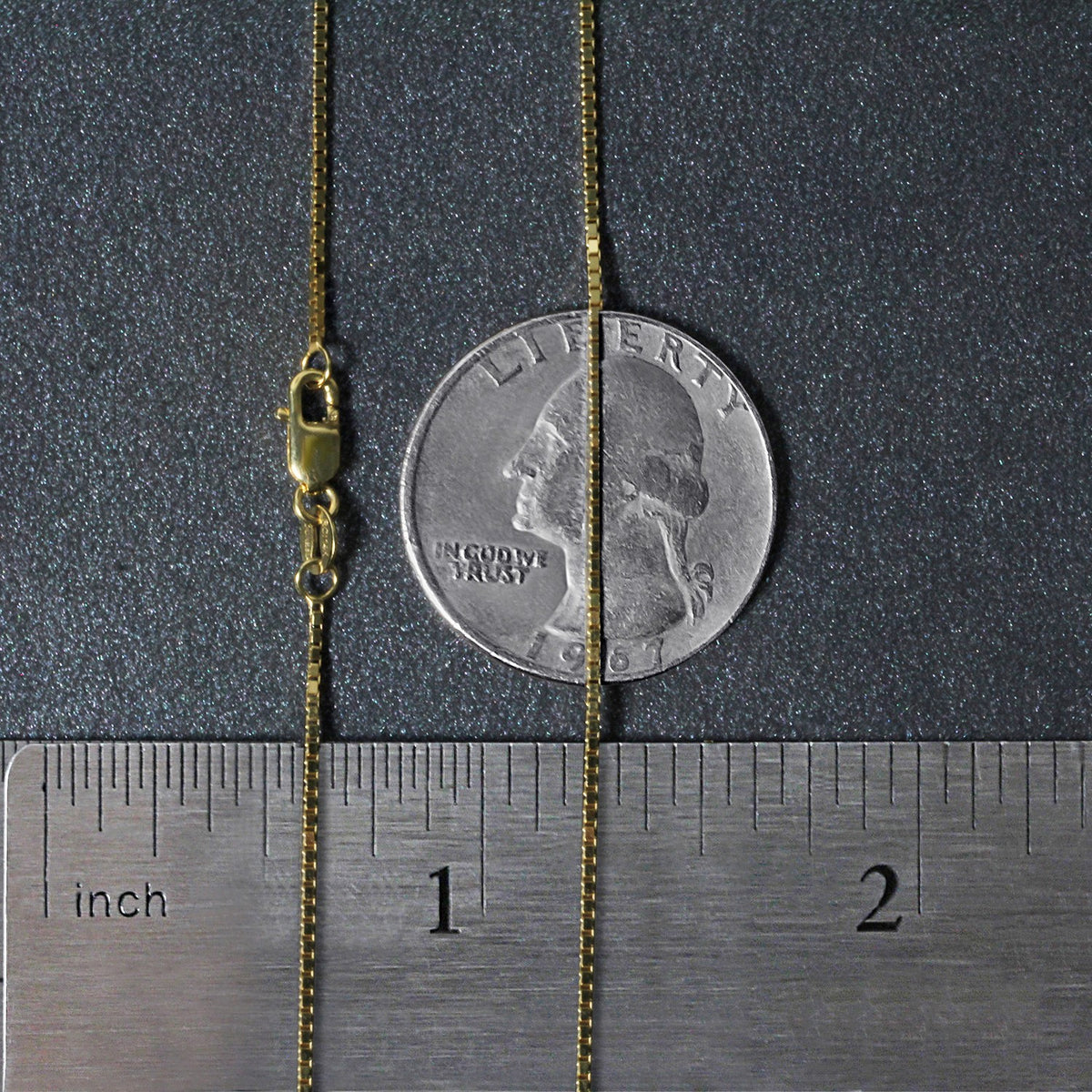 14k Yellow Gold Classic Box Chain (0.85 mm), view 19