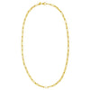 14K Yellow Gold Mini Diamante Paperclip Necklace (3.20 mm), view 2