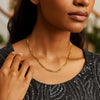 14K Yellow Gold Mini Diamante Paperclip Necklace (3.20 mm), view 5