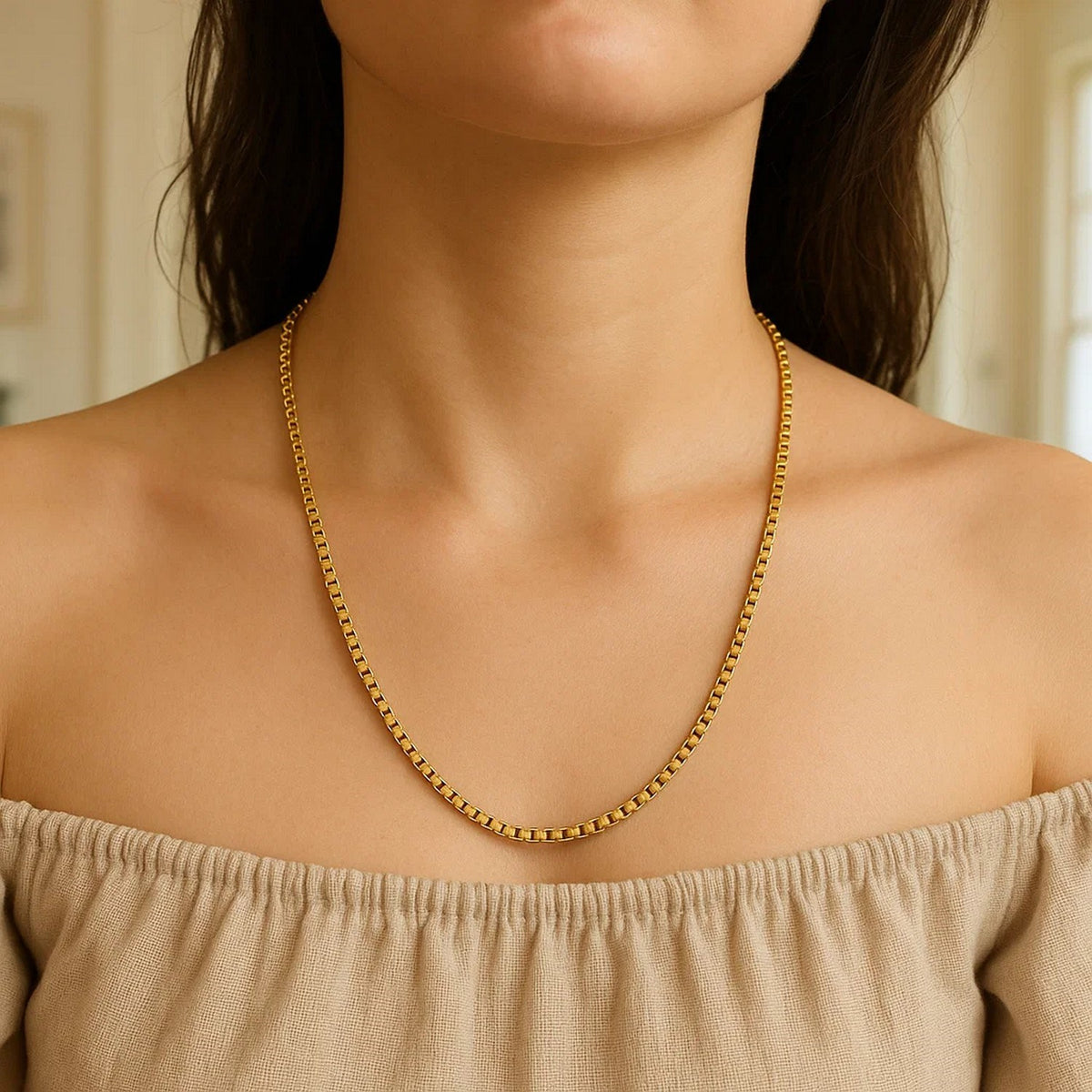14k Yellow Gold Round Box Chain (2.5 mm), view 19