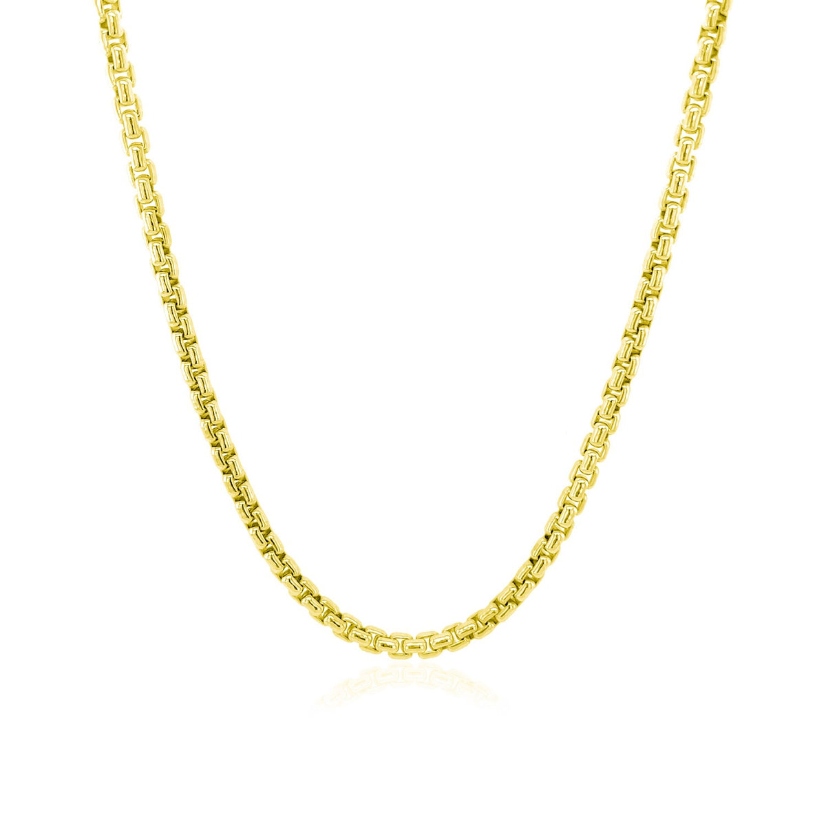 14k Yellow Gold Round Box Chain (2.5 mm), view 5