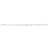 Sterling Silver Rhodium Plated Engravable ID Bar Paperclip Bracelet (2.10 mm), view 3