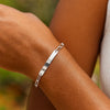 Sterling Silver Rhodium Plated Engravable ID Bar Paperclip Bracelet (2.10 mm), view 4