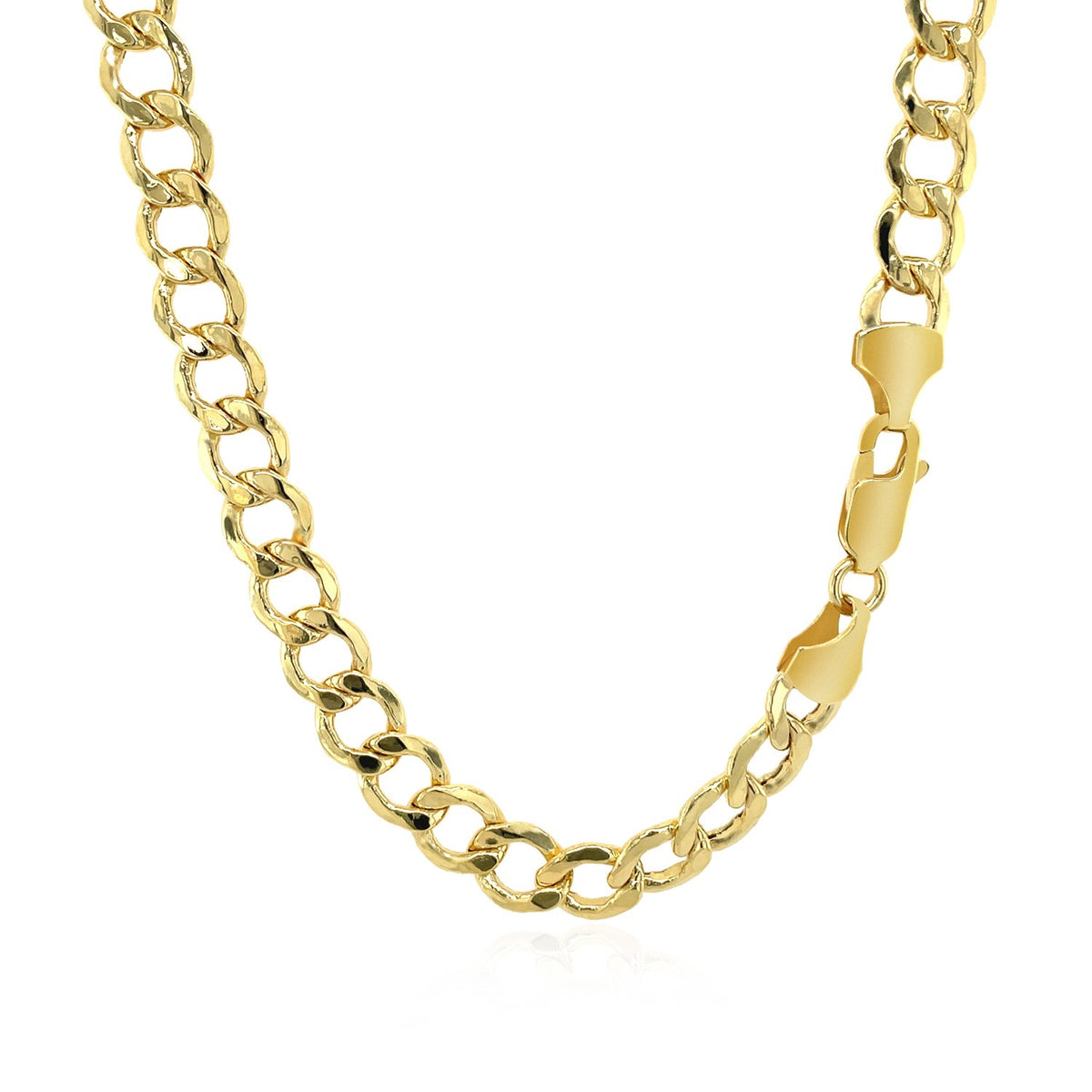 14k Yellow Gold Curb Chain (6.20 mm), view 9