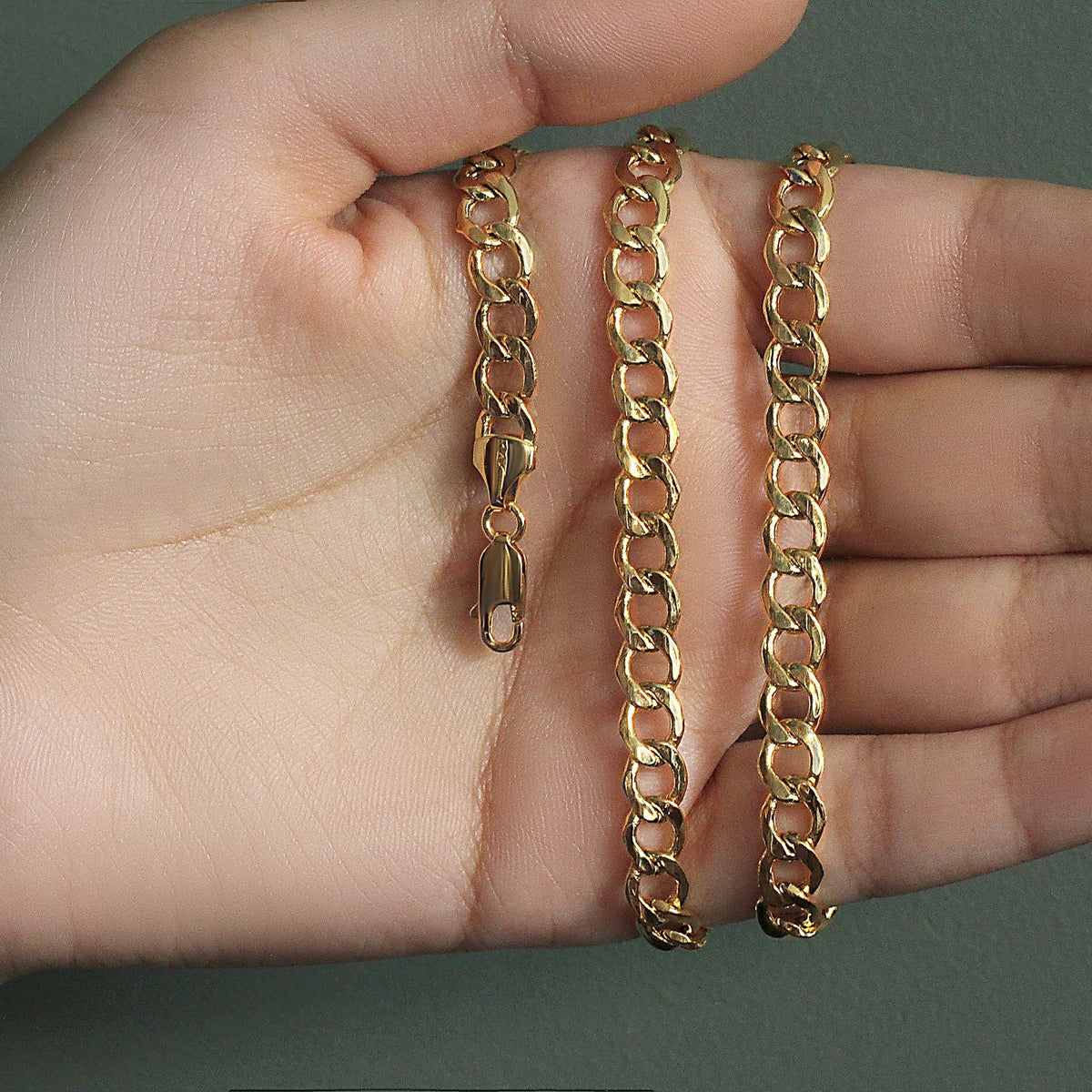 14k Yellow Gold Curb Chain (6.20 mm), view 22