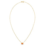 14K Yellow Gold Emerald Cut Citrine Necklace