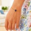 14K Yellow Gold Amethyst Heart Bracelet (1.50 mm), view 3