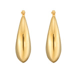 Sterling Silver Yellow Gold Plated Sculptural Crescent Hoop Earrings, view 2