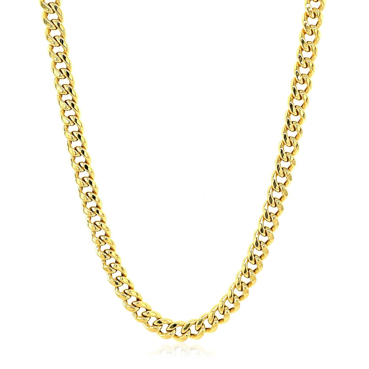10k Yellow Gold Semi Solid Miami Cuban Chain (4.50 mm), view 2